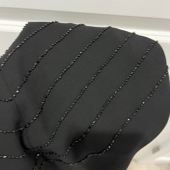 Evan Picone Slip Black Dress, Beaded, Size 10 - Picture 4 of 4
